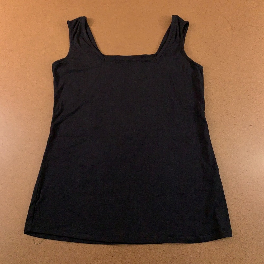 BEAUTIFUL by Lawrence Zarian Womens Size XS Black Square Neck Knit Tank Top New